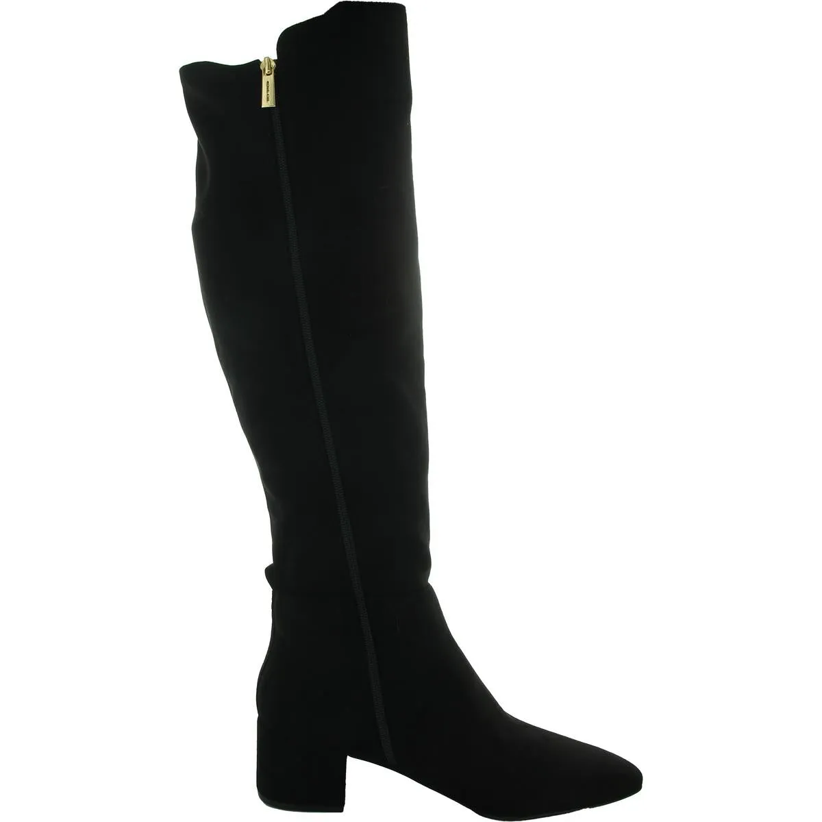 Womens Zipper Faux Suede Knee-High Boots