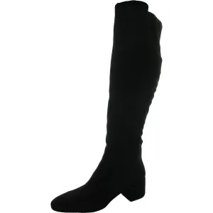 Womens Zipper Faux Suede Knee-High Boots