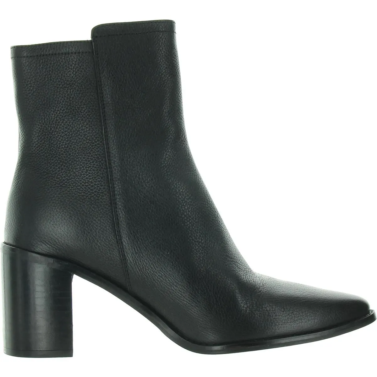 Womens Zipper Leather Ankle Boots