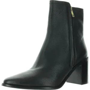 Womens Zipper Leather Ankle Boots