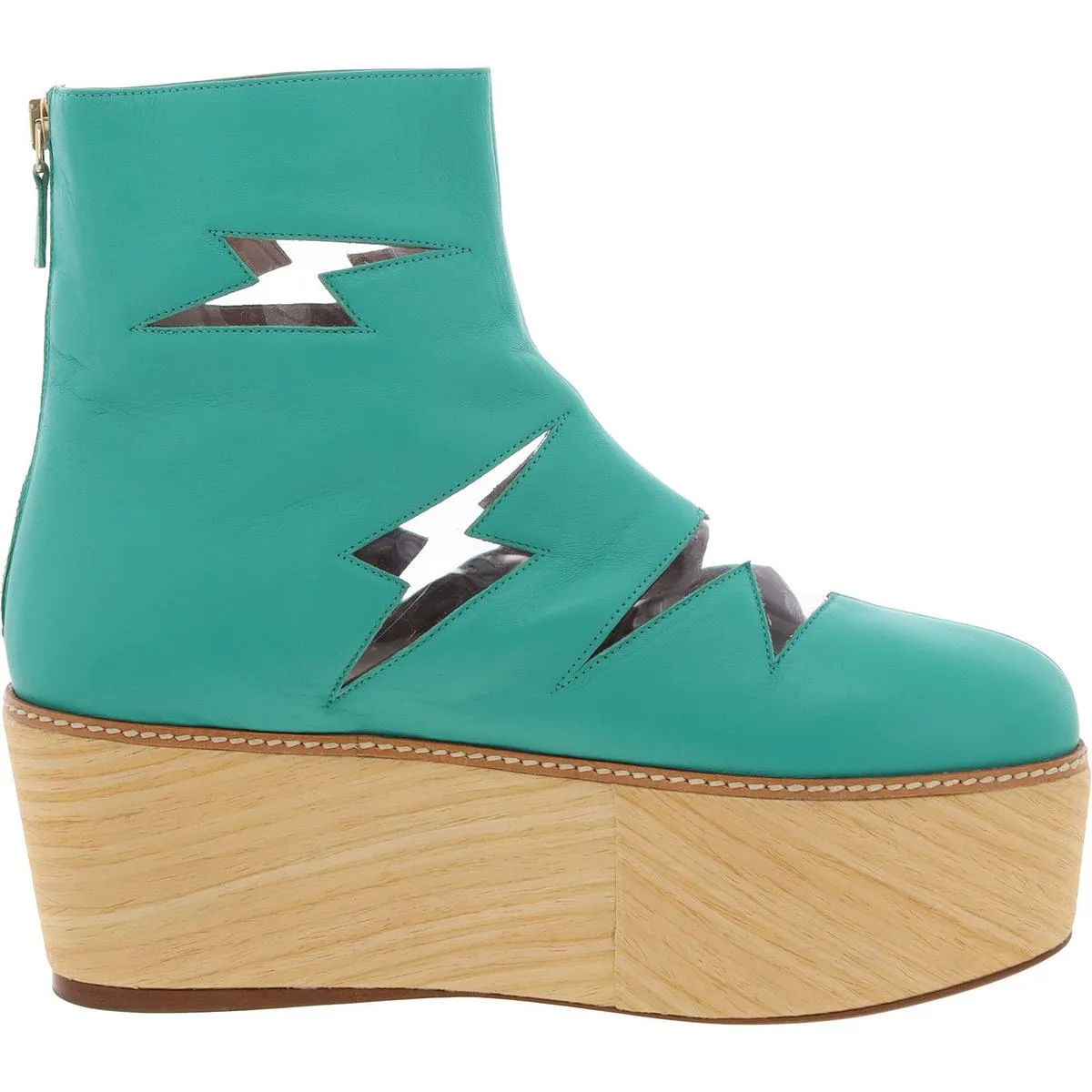 Womens Zipper Leather Ankle Boots