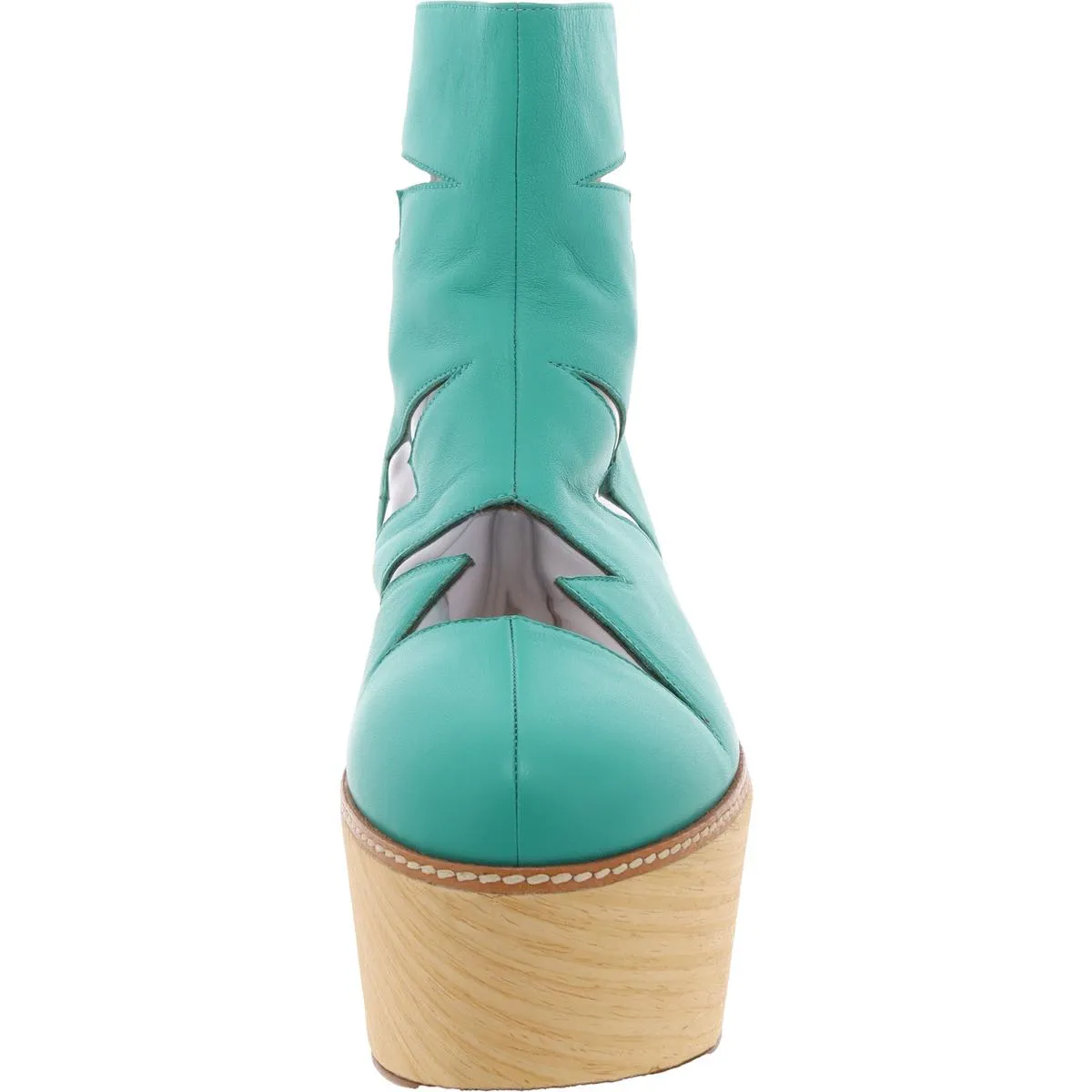 Womens Zipper Leather Ankle Boots