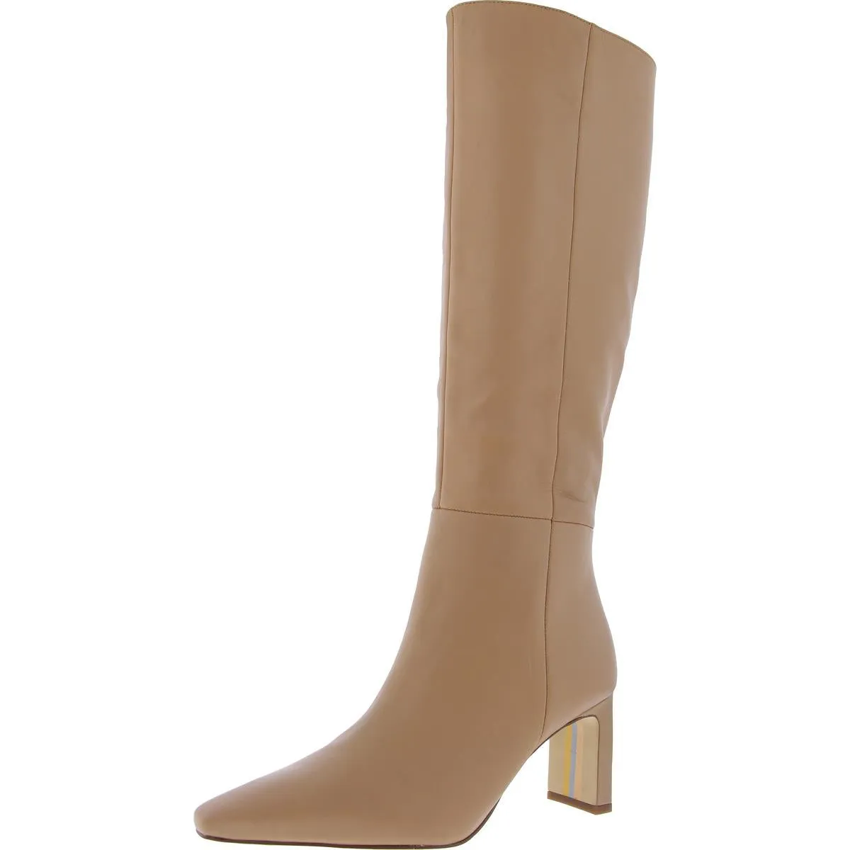 Womens Zipper Leather Knee-High Boots
