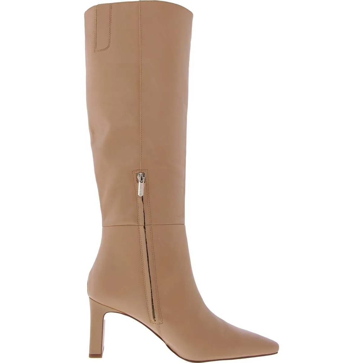 Womens Zipper Leather Knee-High Boots