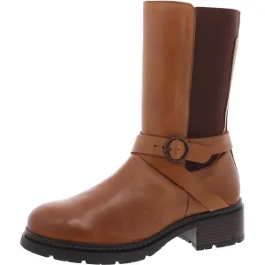 Womens Zipper Leather Knee-High Boots