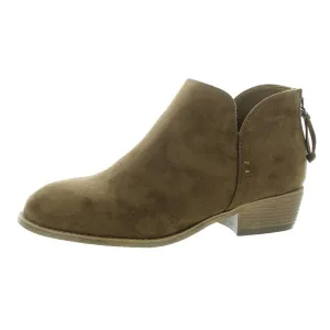 Womens Zipper Manmade Booties