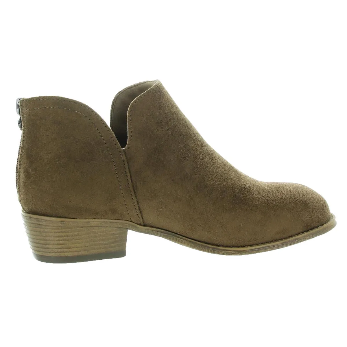 Womens Zipper Manmade Booties