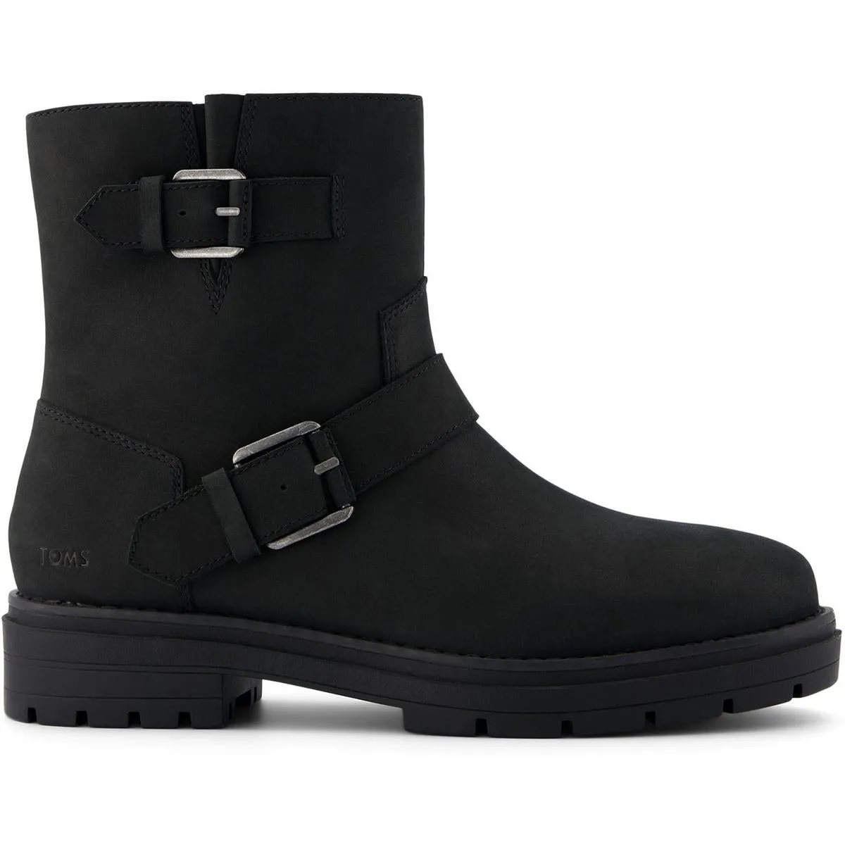 Womens Zipper Nubuck Ankle Boots