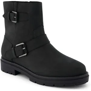 Womens Zipper Nubuck Ankle Boots