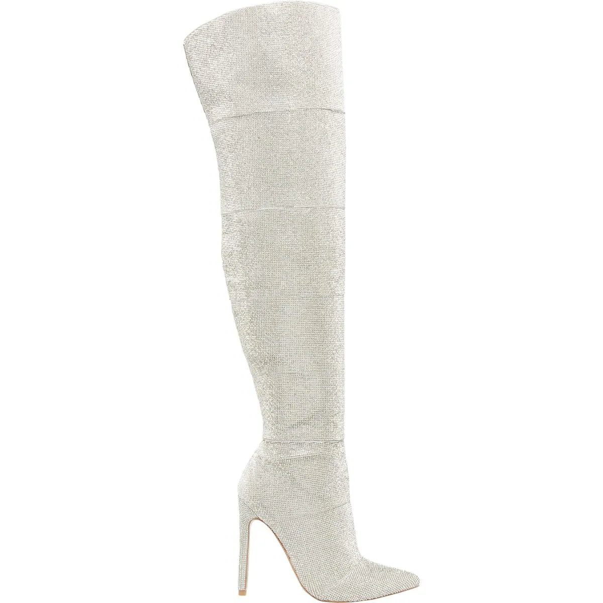 Wonders Womens Rhinestone Pointed Toe Over-The-Knee Boots