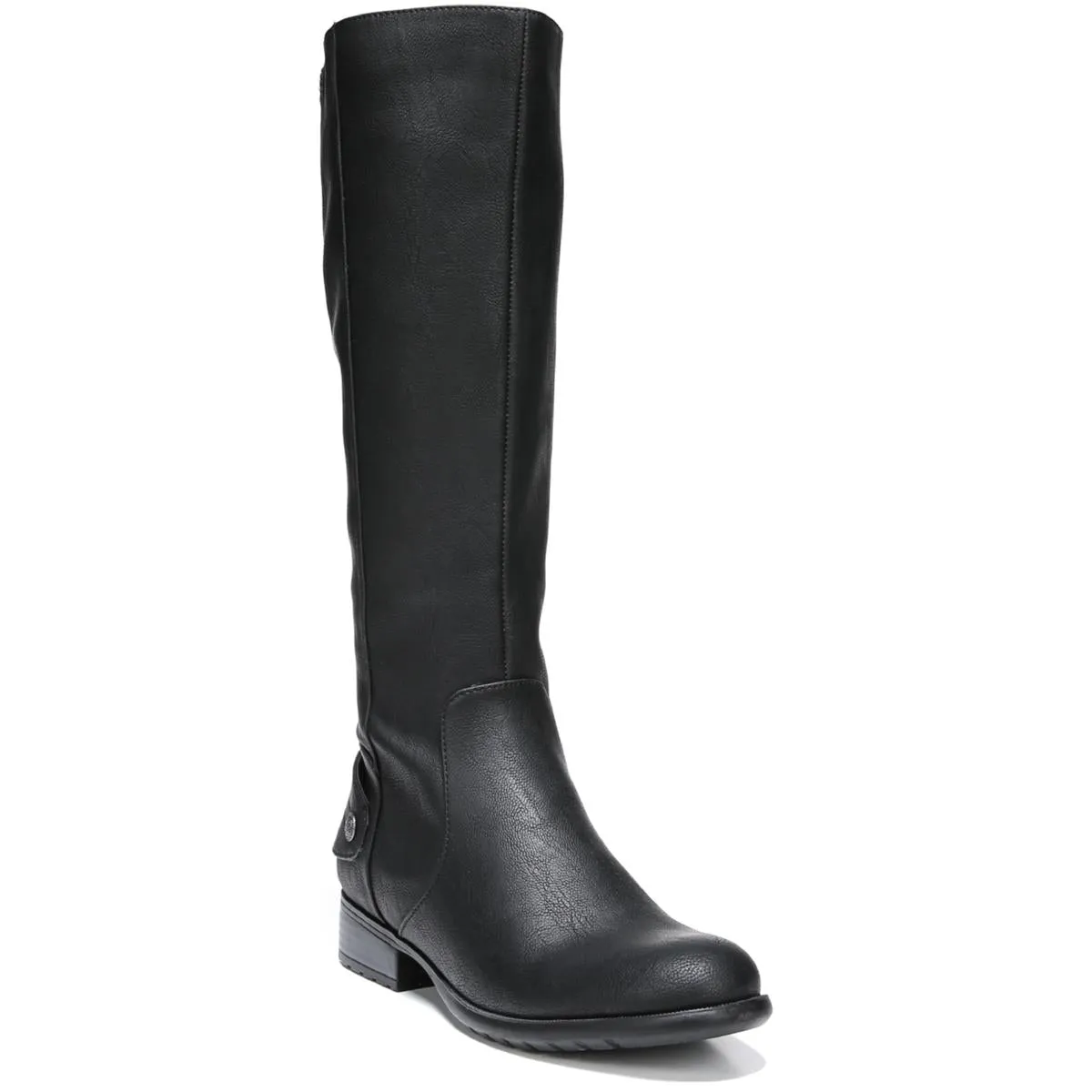 Xandy Womens Faux Leather Wide Calf Riding Boots