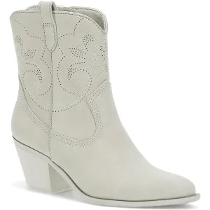 Yenni Womens Embroidered Faux Leather Cowboy, Western Boots