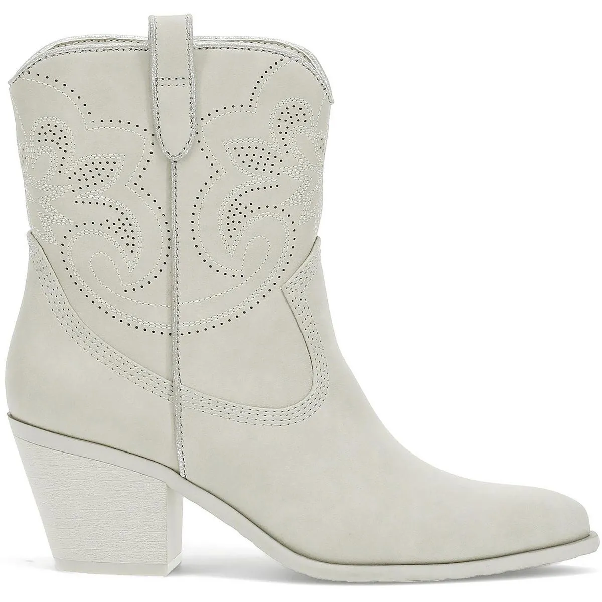 Yenni Womens Embroidered Faux Leather Cowboy, Western Boots