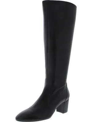 Yuliana Womens Leather Knee-High Boots