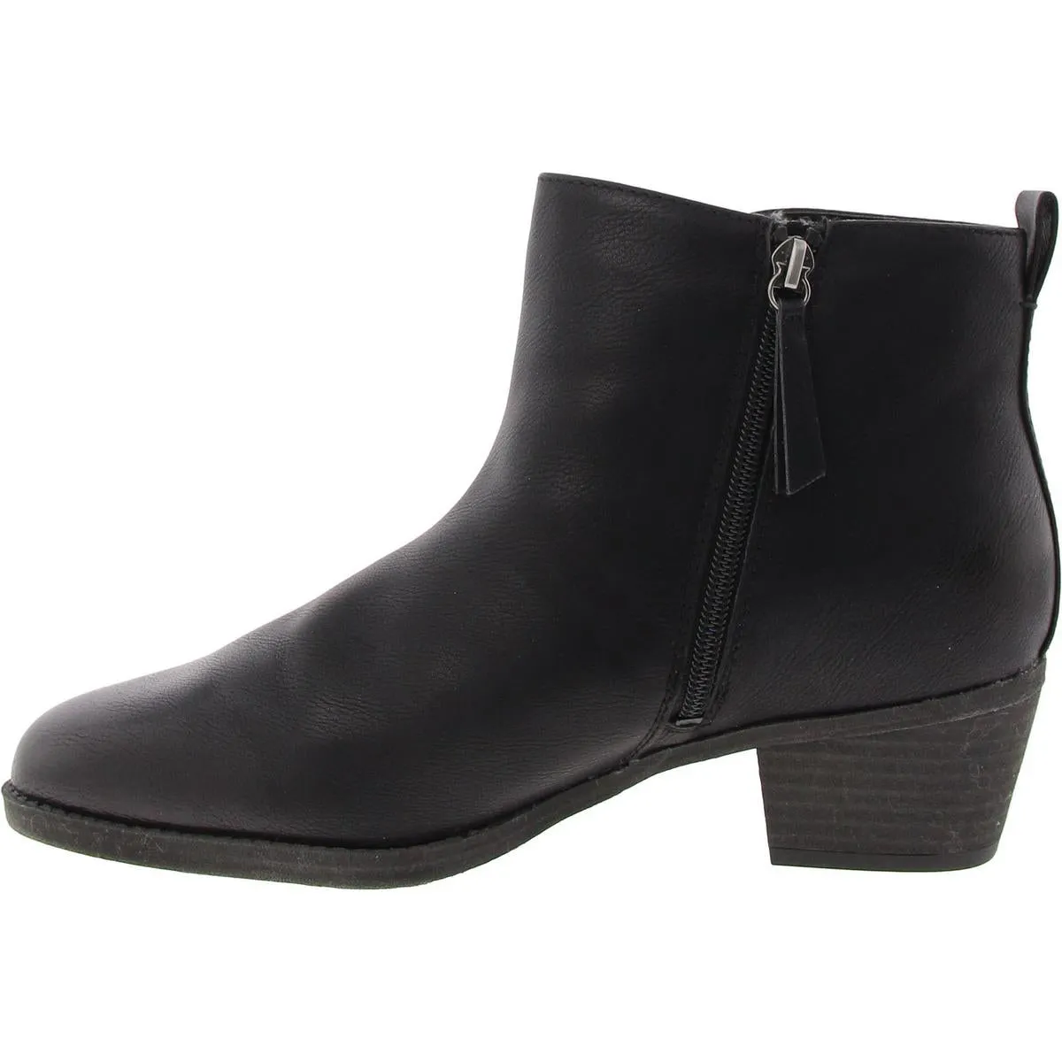 zaylee Womens Leather Round Toe Booties