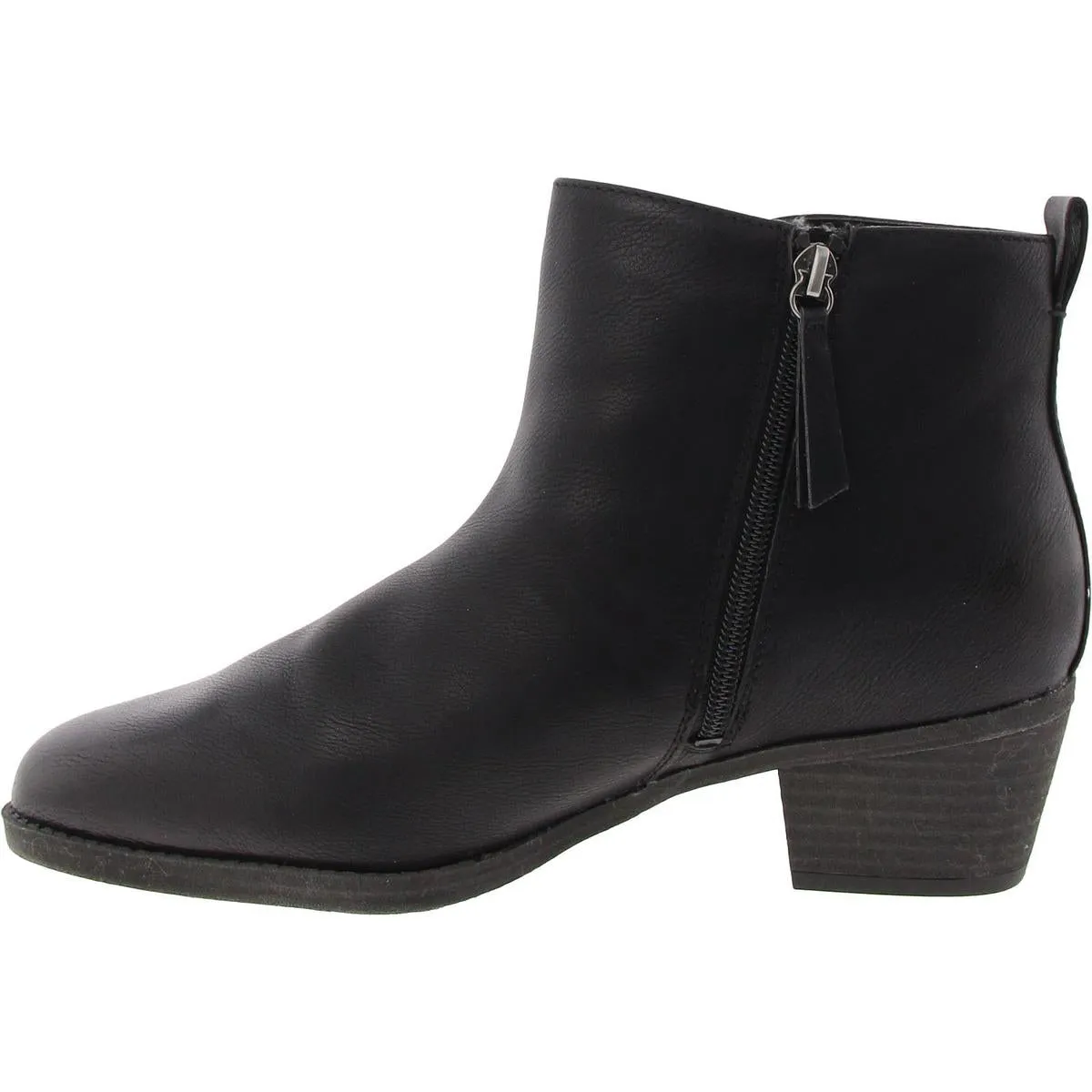 zaylee Womens Leather Round Toe Booties