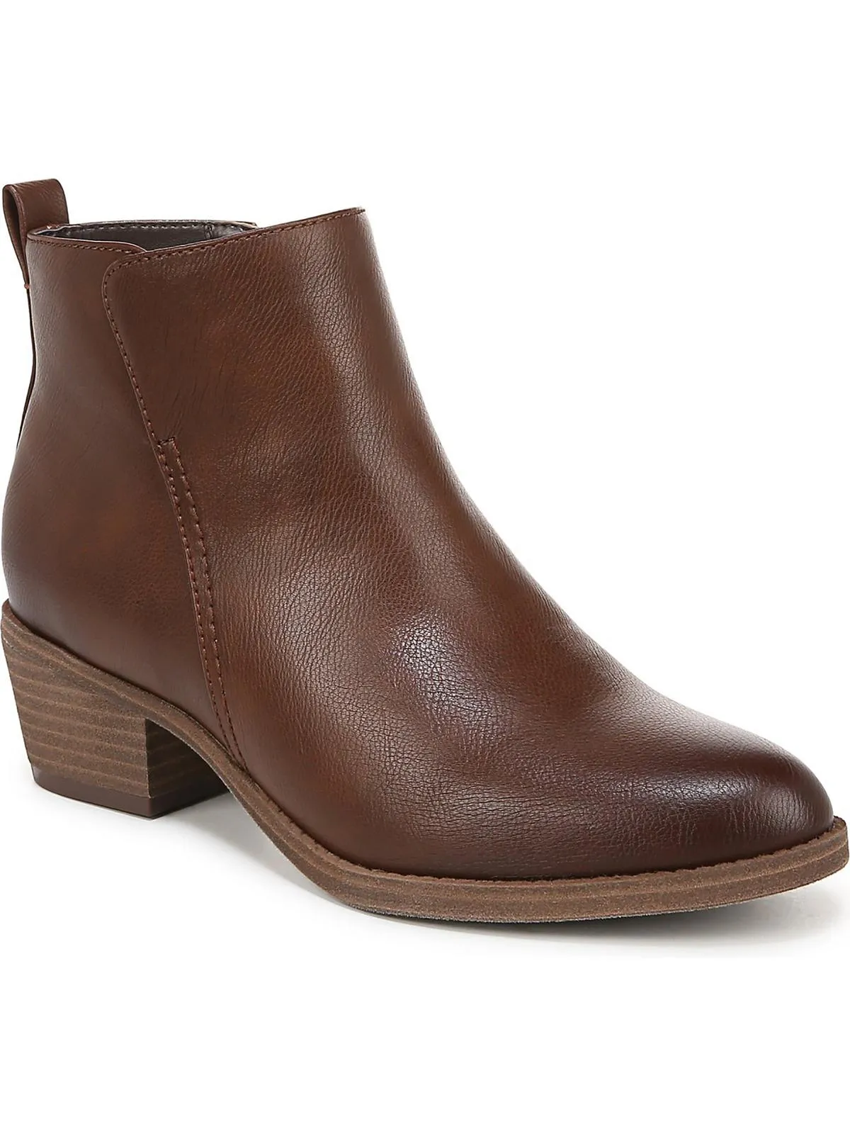 zaylee Womens Leather Round Toe Booties