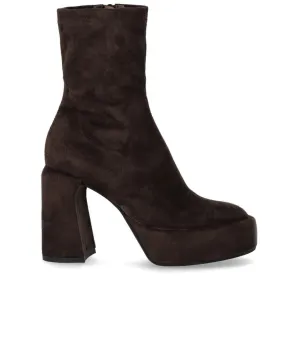 Zelda Brown Heeled Ankle Boot