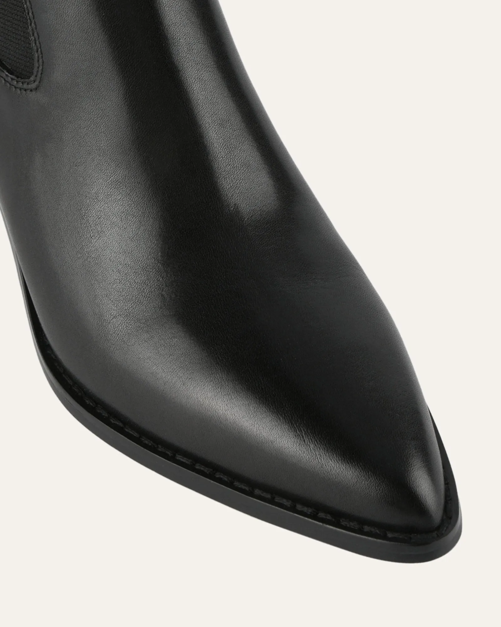 ZELLA MID ANKLE BOOTS BLACK LEATHER