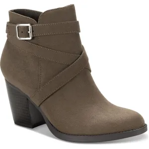ZETTA Womens Zipper Manmade Booties