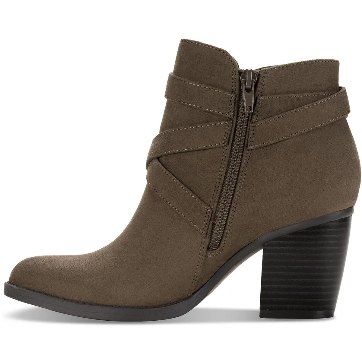 ZETTA Womens Zipper Manmade Booties