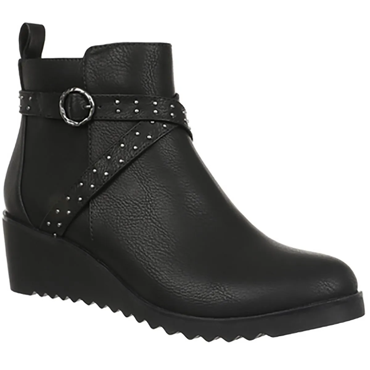 Zinfandel 2 Womens Studded Faux Leather Ankle Boots