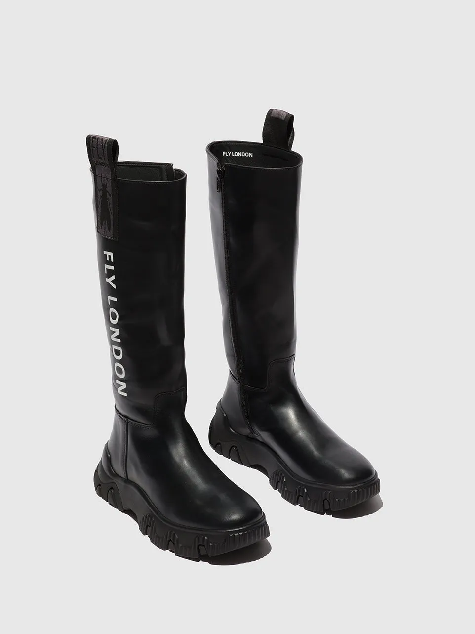 Zip Up Boots FEBE886FLY TUNDER BLACK